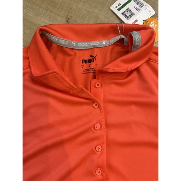 Puma Women's Gamer Polo 532989 08 Size L In Melon, Spring, Golf, Classic - Picture 2 of 9
